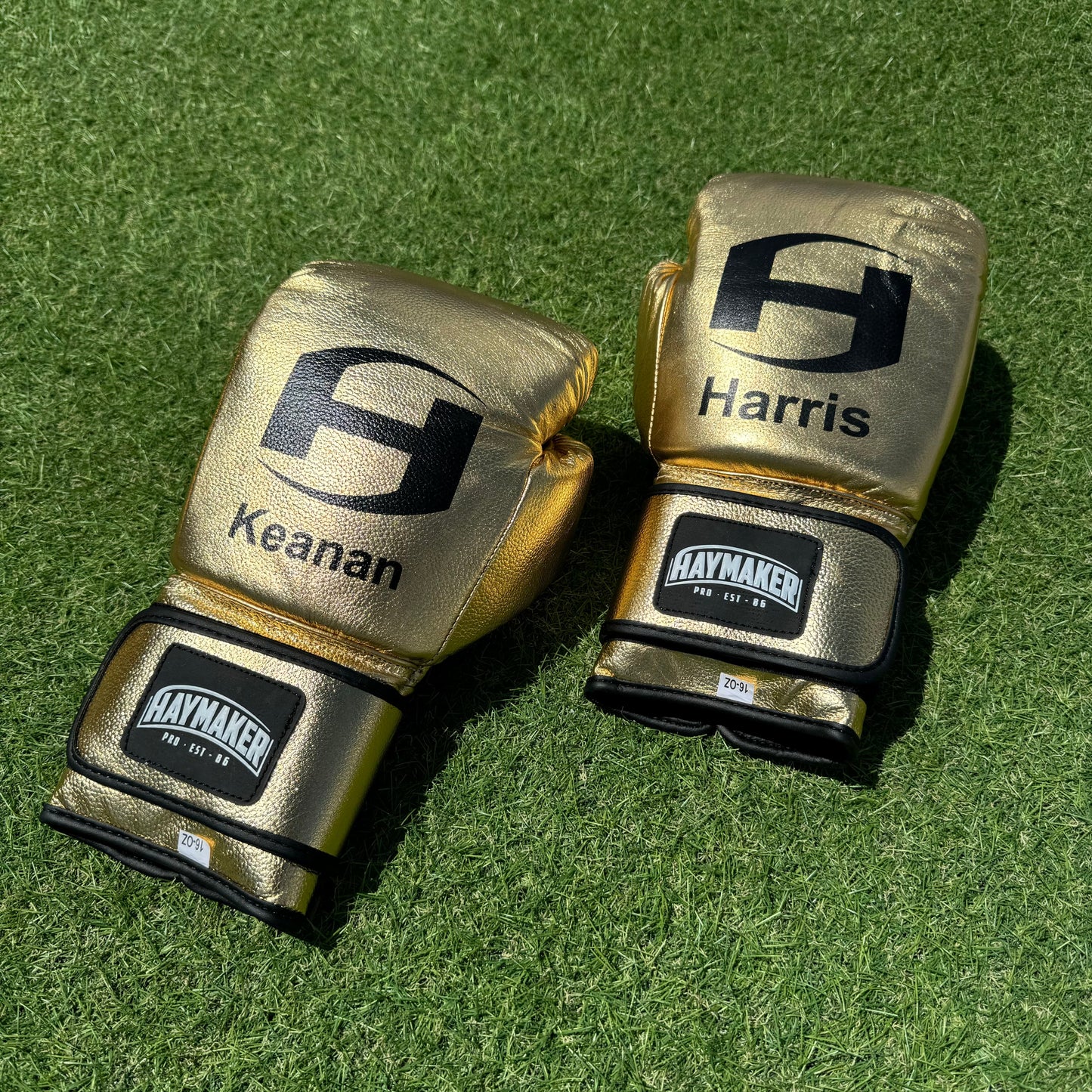 METALLIC GOLD | BOXING GLOVES & SPARRING SET | 100% LEATHER