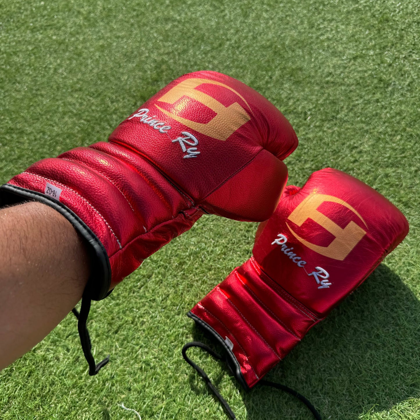 METALLIC RED | BOXING GLOVES & SPARRING SET | 100% LEATHER