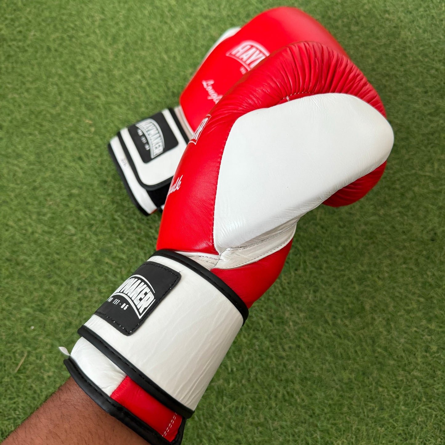 WHITE & RED | SPARRING SET | 100% LEATHER