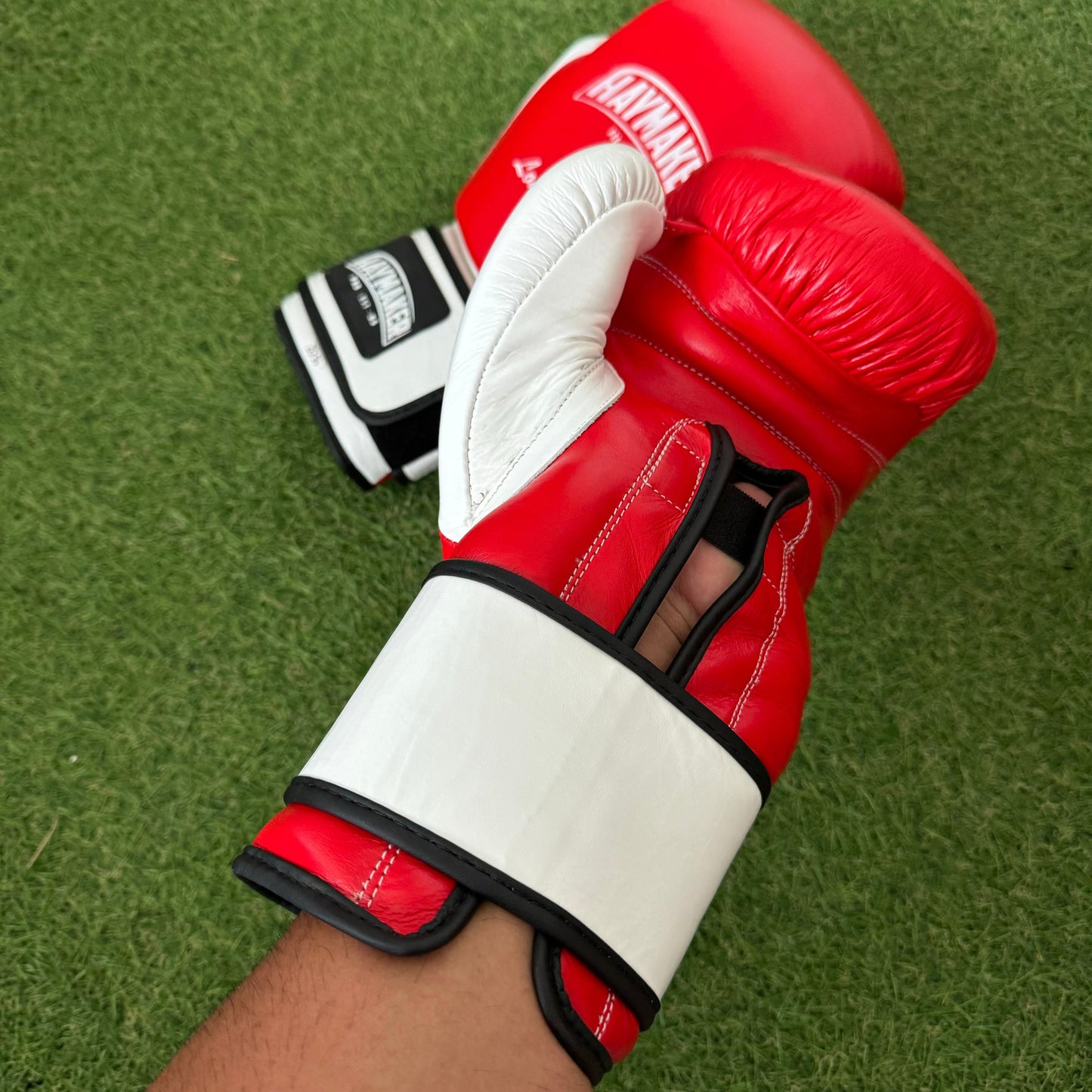 WHITE & RED | SPARRING SET | 100% LEATHER