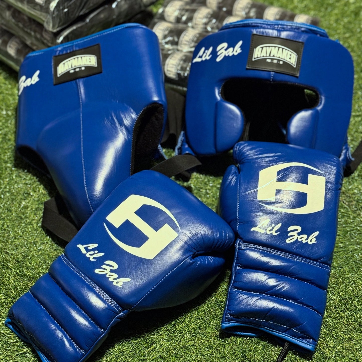 ROYAL BLUE | BOXING SPARRING SET | 100% LEATHER