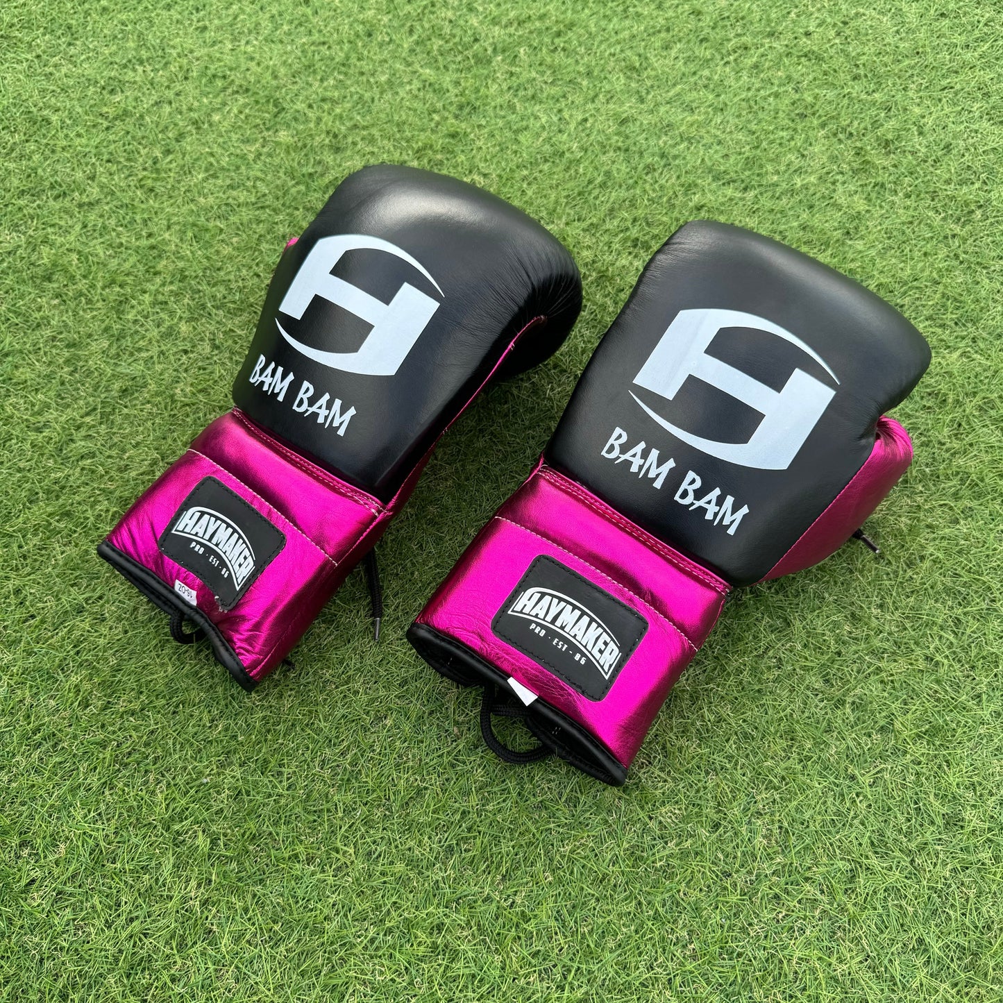 BLACK METTALIC PINK | PRO ELITE GLOVES 100% LEATHER