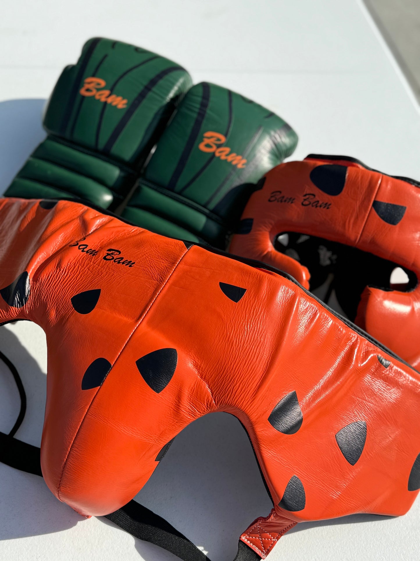 CUSTOM BAMBAM | BOXING GLOVES & SPARRING SET | 100% LEATHER