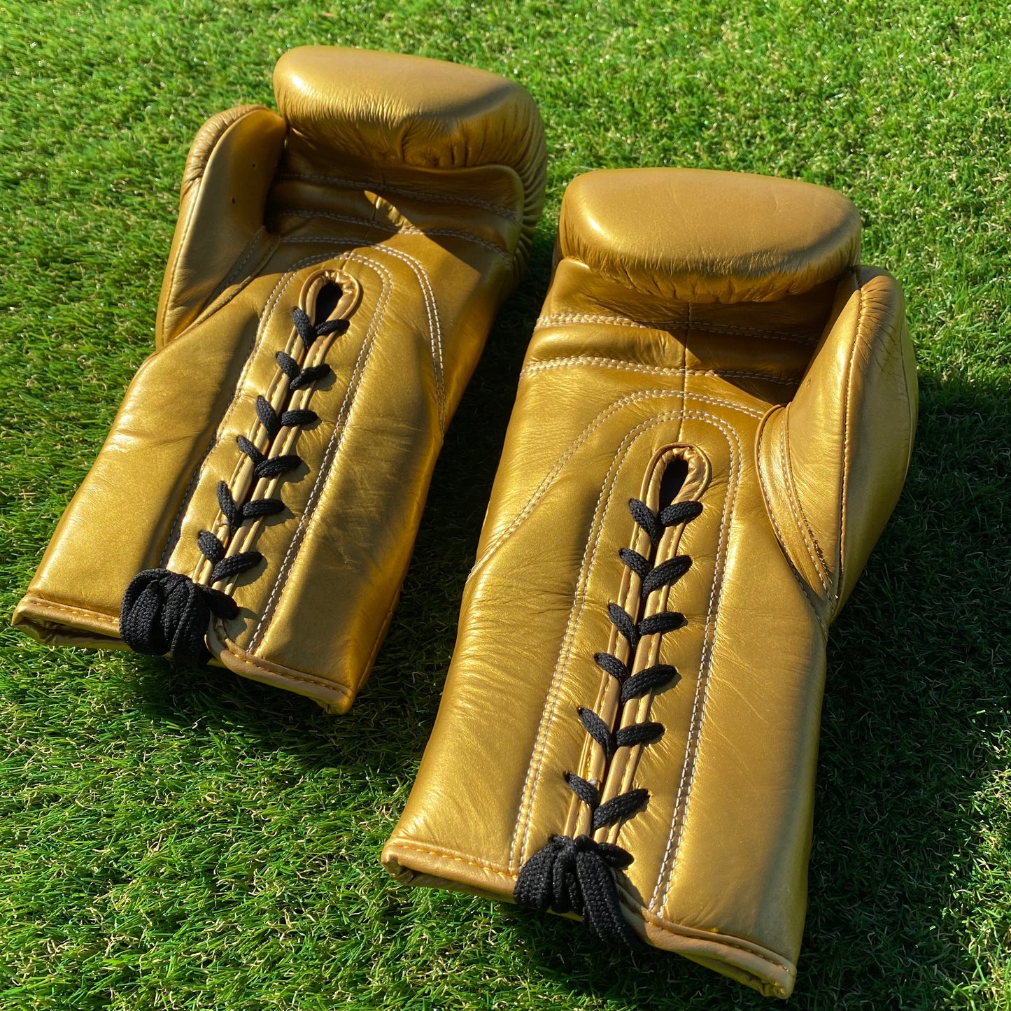 GOLD | PRO ELITE GLOVES 100% LEATHER