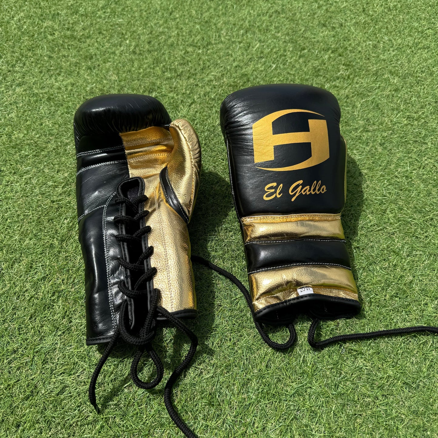 BLACK & GOLD | PRO ELITE GLOVES 100% LEATHER