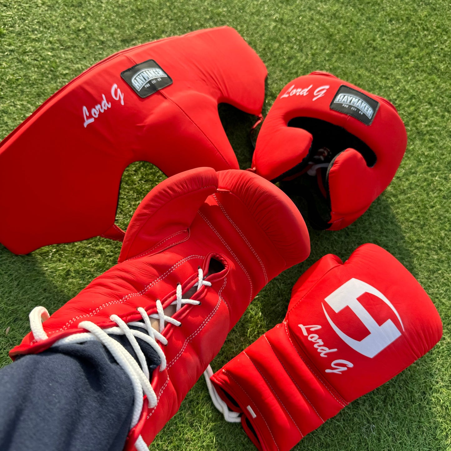 MATTE RED | BOXING GLOVES & SPARRING SET | 100% LEATHER
