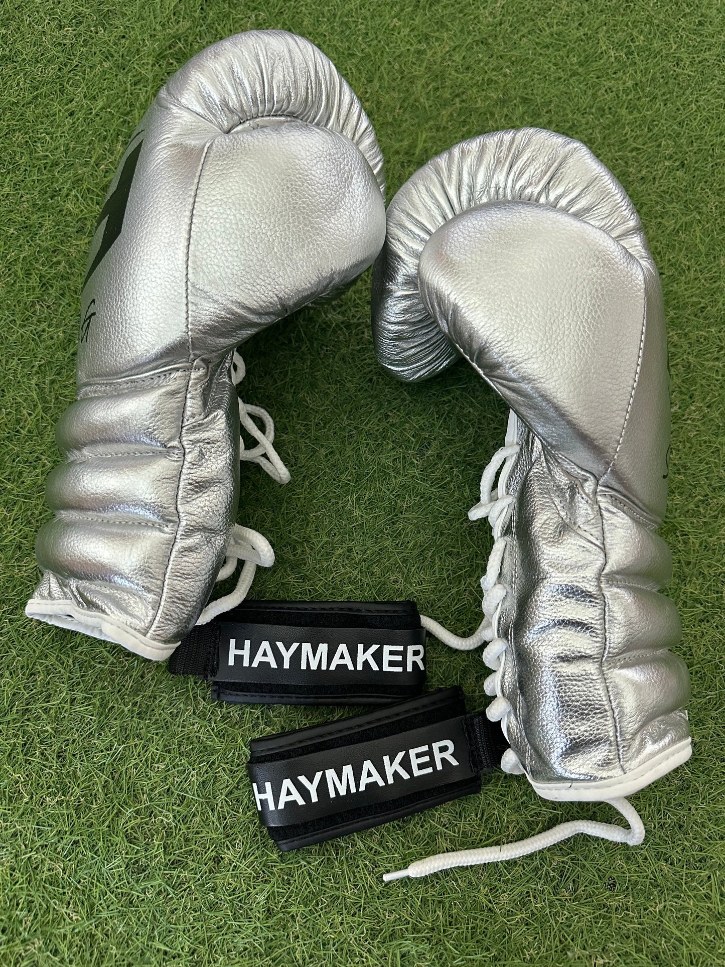 METALLIC SILVER | PRO ELITE GLOVES 100% LEATHER