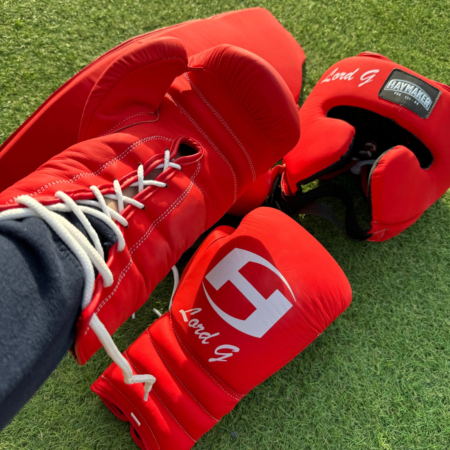 MATTE RED | BOXING GLOVES & SPARRING SET | 100% LEATHER