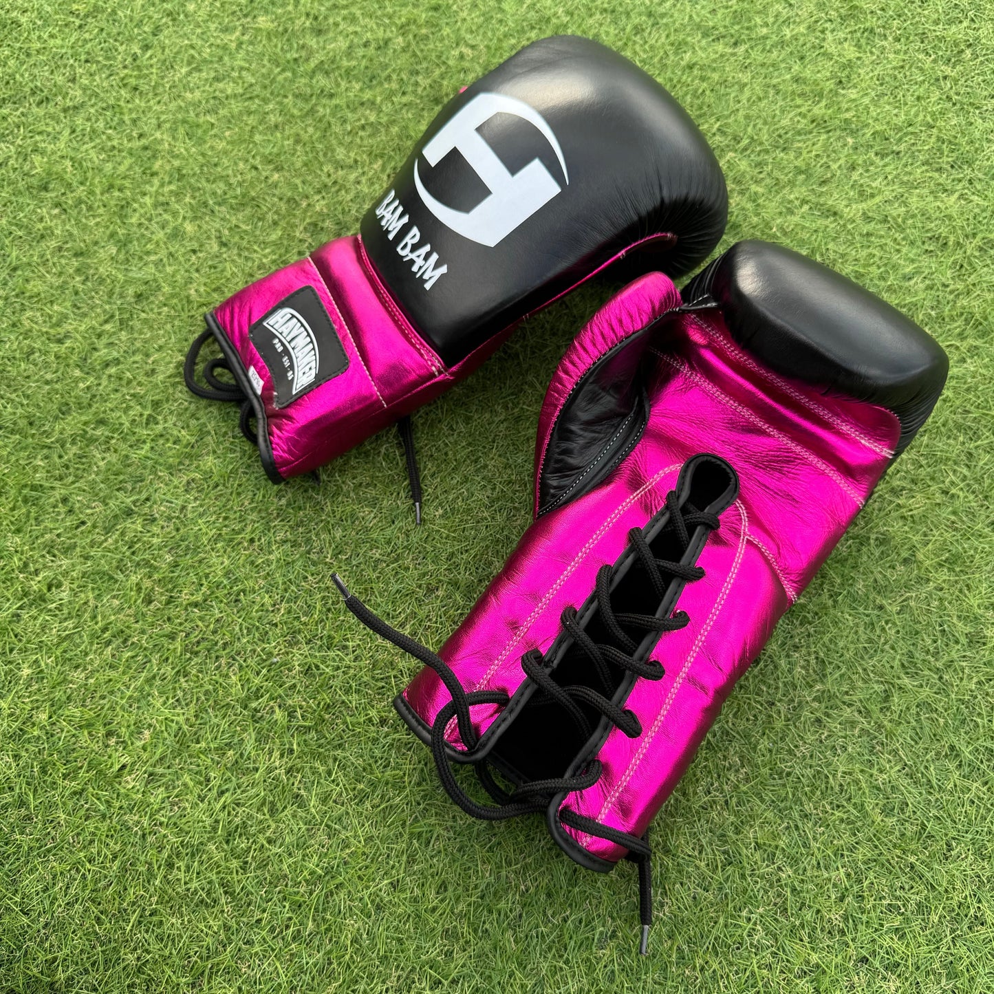 BLACK METTALIC PINK | PRO ELITE GLOVES 100% LEATHER