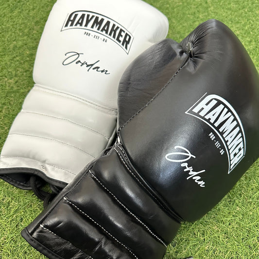 TWO TONE BLACK & WHITE | BOXING  GLOVES 100% LEATHER