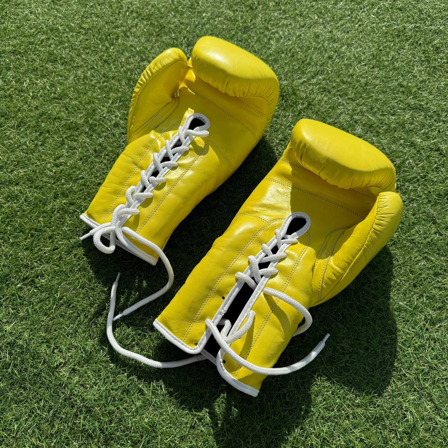 YELLOW | BOXING GLOVES 100% LEATHER