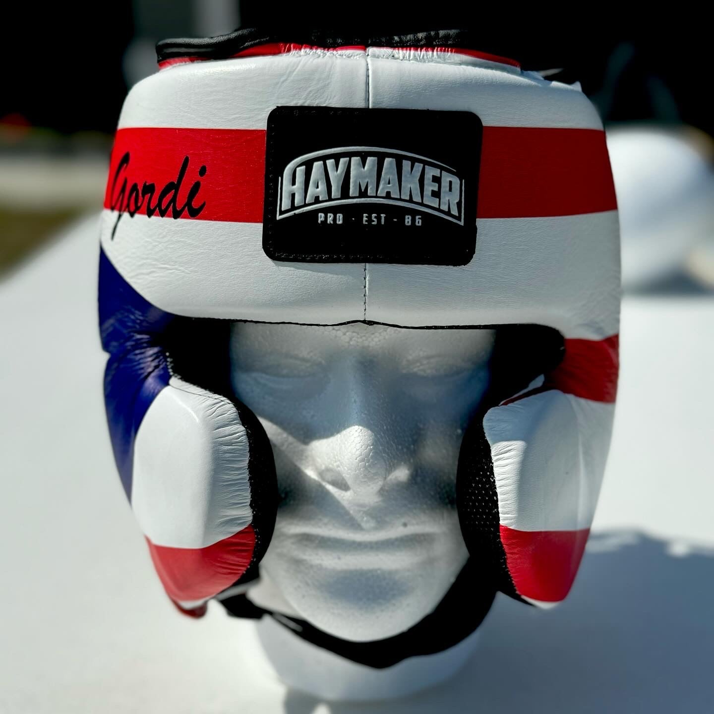 PUERTO RICO BOXING HEADGEAR | 100% LEATHER ( CLICK TO CHANGE STYLE )