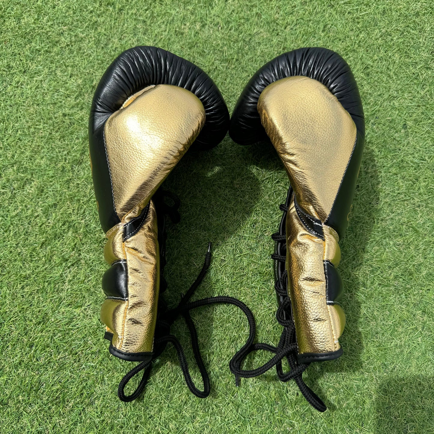 BLACK & GOLD | PRO ELITE GLOVES 100% LEATHER