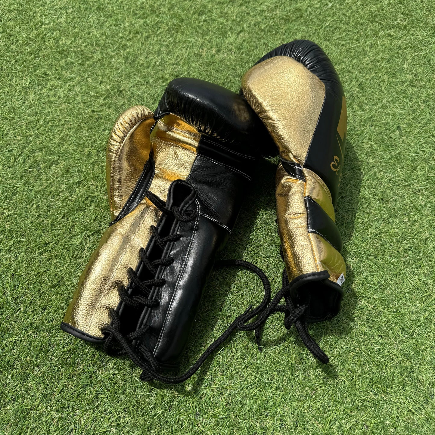 BLACK & GOLD | PRO ELITE GLOVES 100% LEATHER