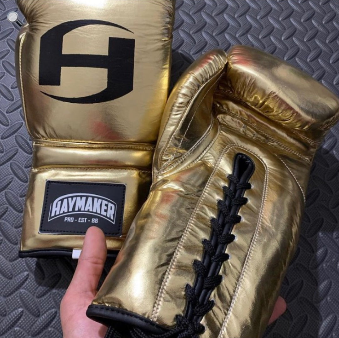 GOLD METALLIC | PRO ELITE GLOVES 100% LEATHER
