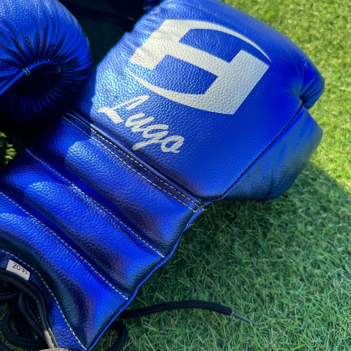 METALLIC BLUE | BOXING GLOVES & SPARRING SET | 100% LEATHER