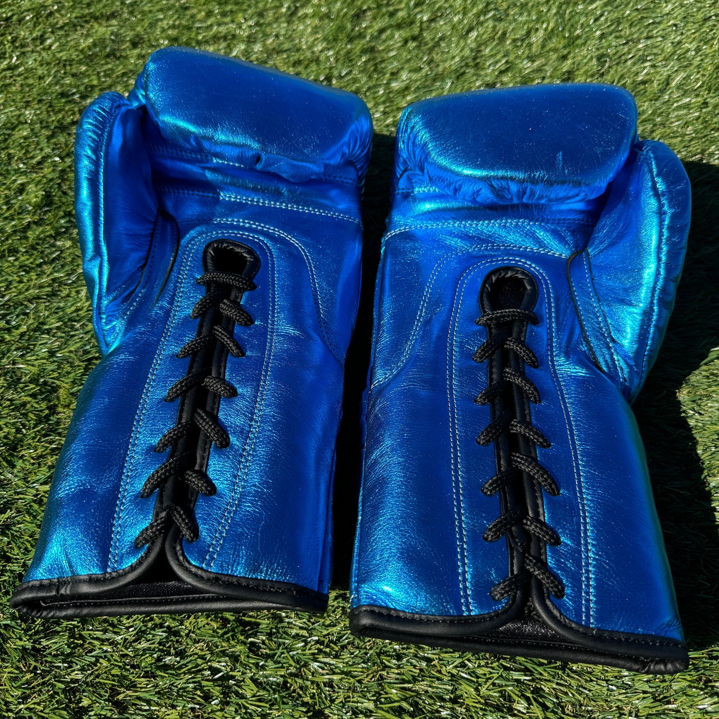 METALLIC TEAL | PRO ELITE GLOVES 100% LEATHER