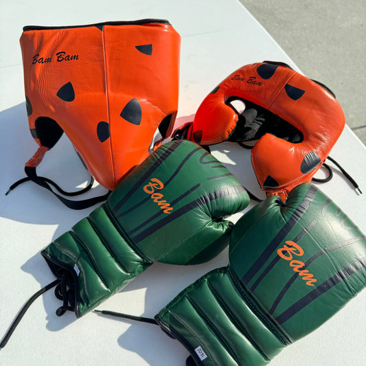 CUSTOM BAMBAM | BOXING GLOVES & SPARRING SET | 100% LEATHER