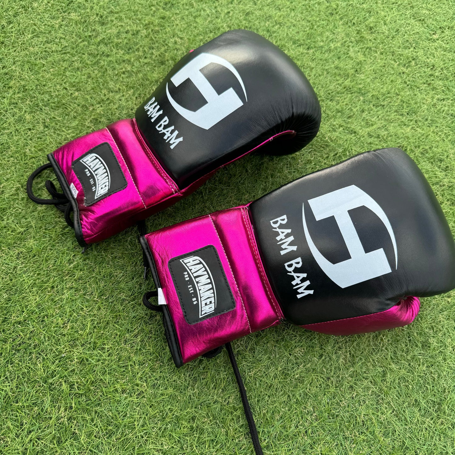 BLACK METTALIC PINK | PRO ELITE GLOVES 100% LEATHER
