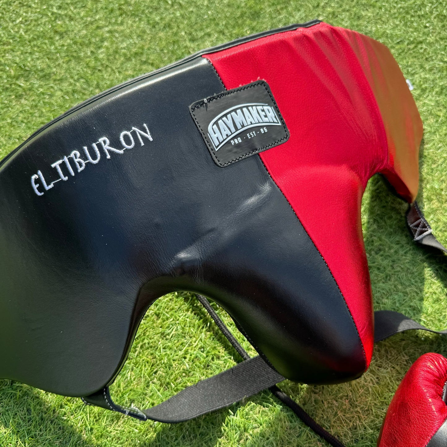 METALLIC RED & BLACK | BOXING GLOVES & SPARRING SET 100% LEATHER