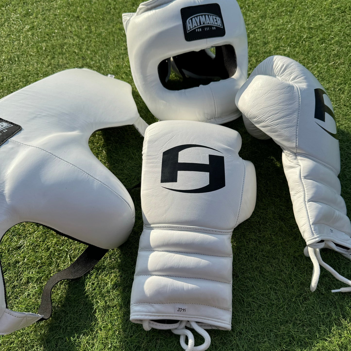 WHITE | SPARRING SET | 100% LEATHER