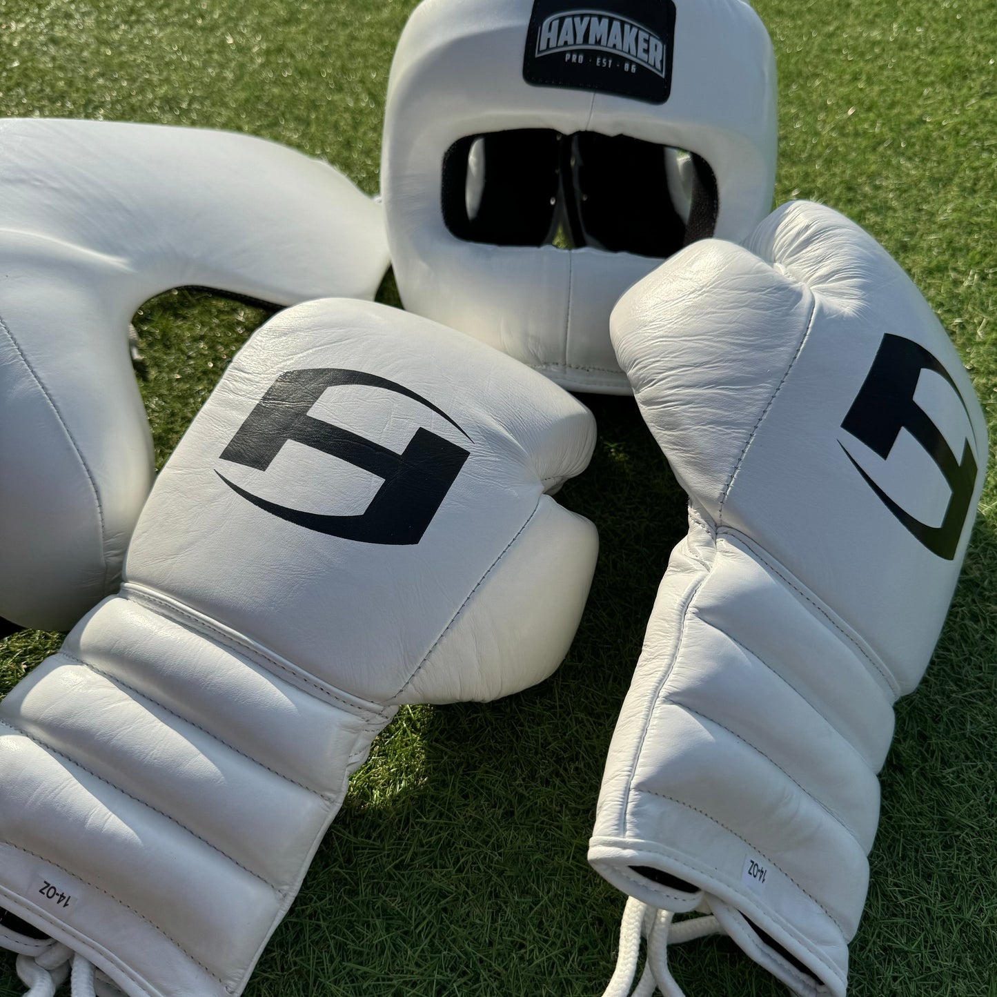 WHITE | SPARRING SET | 100% LEATHER