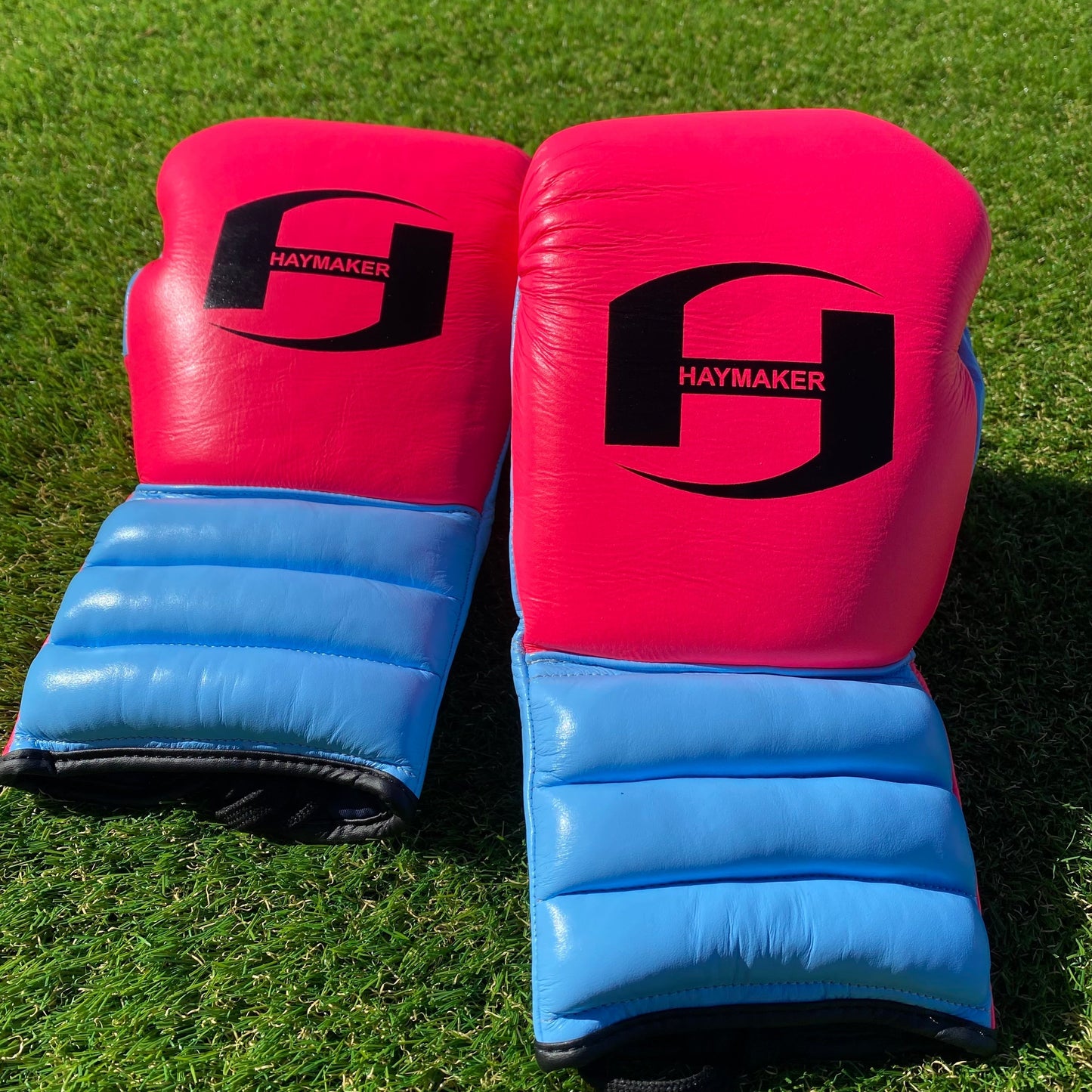 PINK & BABY BLUE | PRO ELITE GLOVES 100% LEATHER
