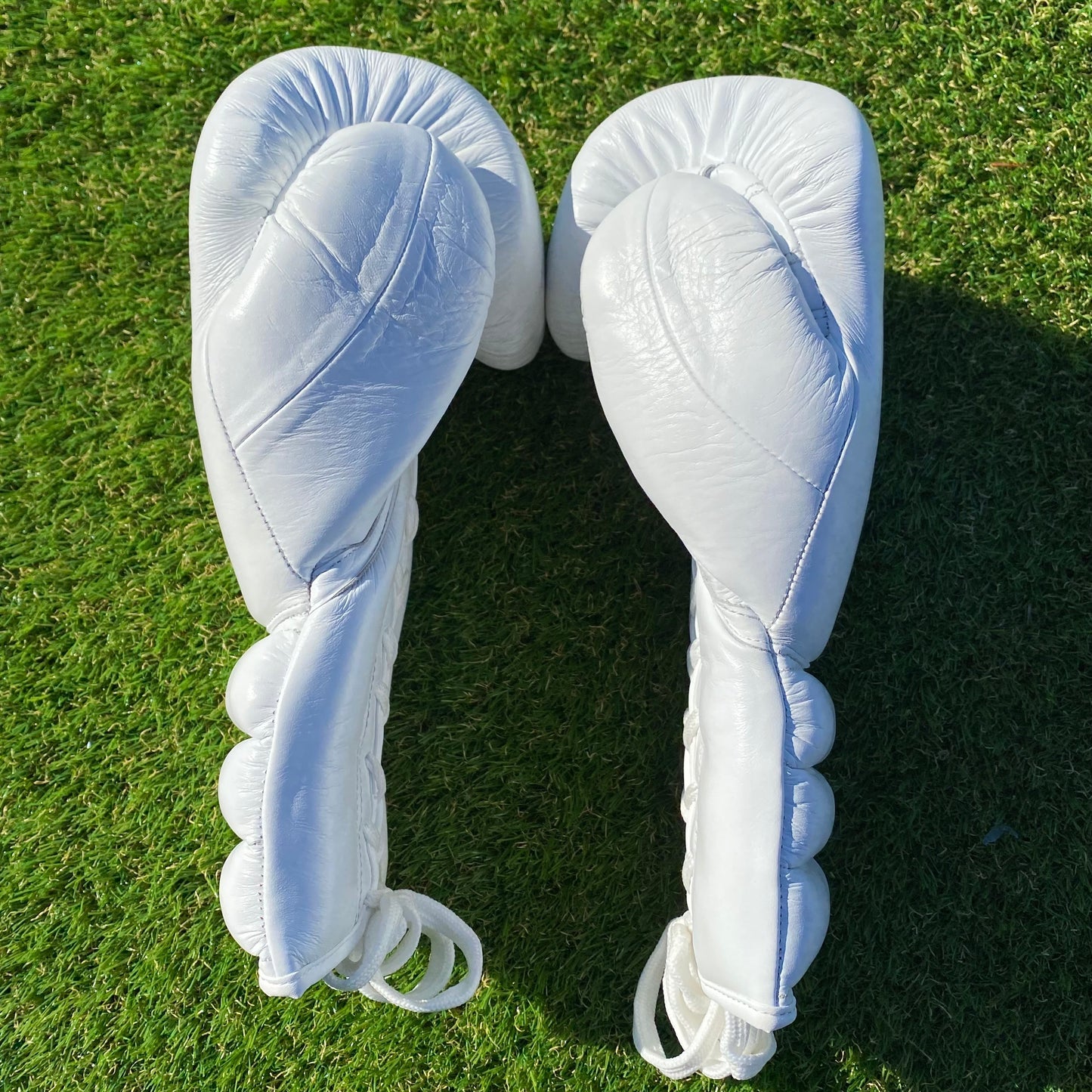 WHITE | PRO ELITE GLOVES 100% LEATHER