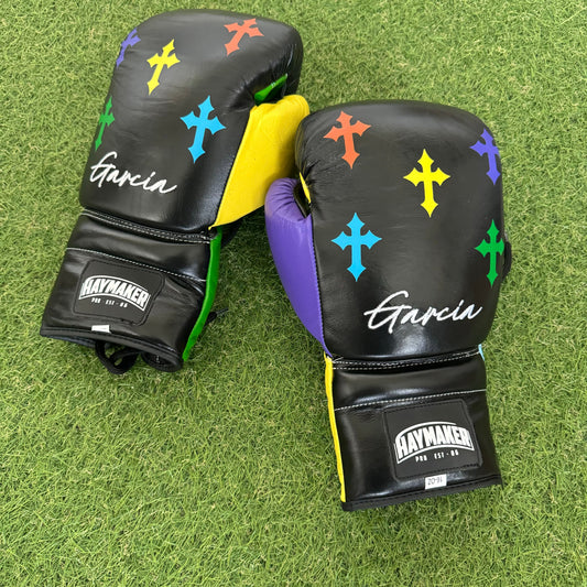 HM CRUCIFIX MULTI COLOR | PRO ELITE GLOVES 100% LEATHER